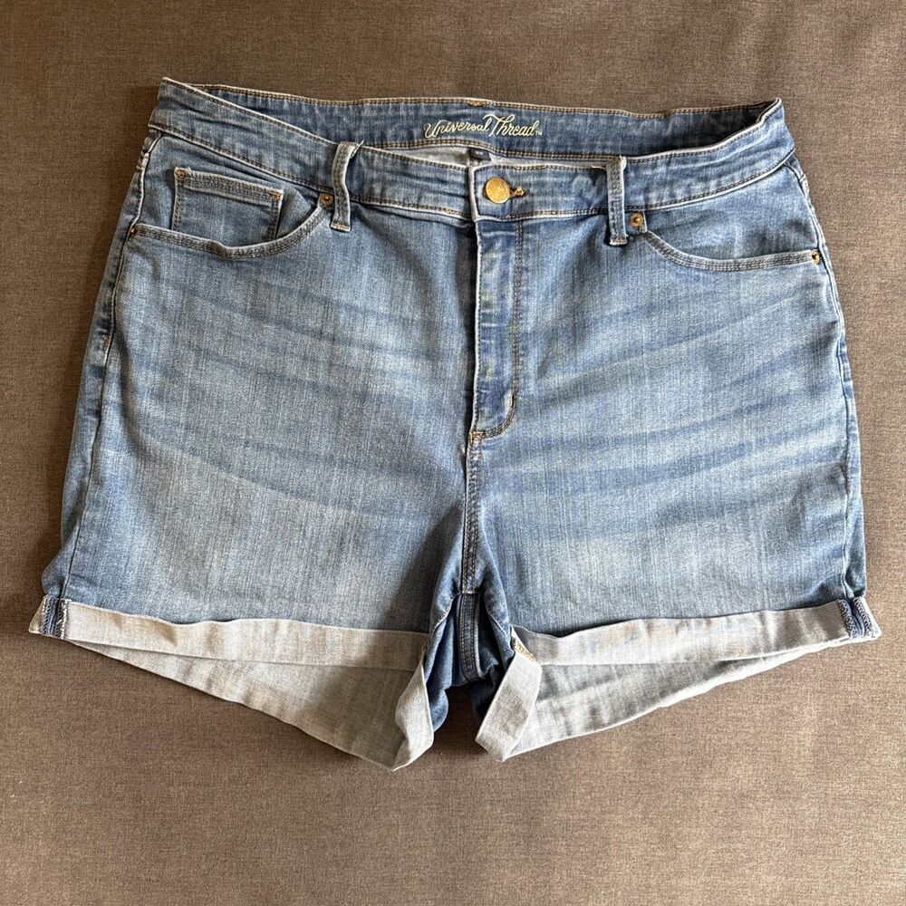 Universal Thread | Women's 18 Plus High Rise Midi Cuffed Denim Jean Shorts